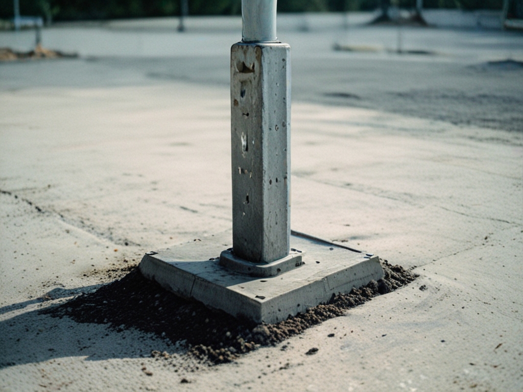 parking lot light pole foundation