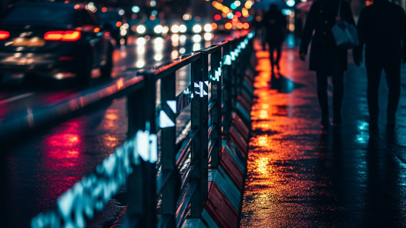 pedestrian barrier fencing