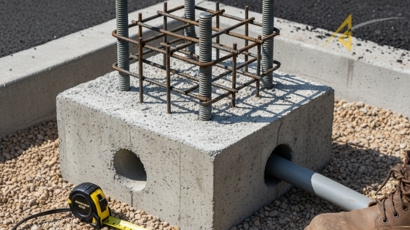 precast concrete light pole bases